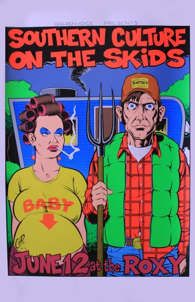 Coop - 1996 - Southern Culture On the Skids Concert Poster @ The Roxy LA