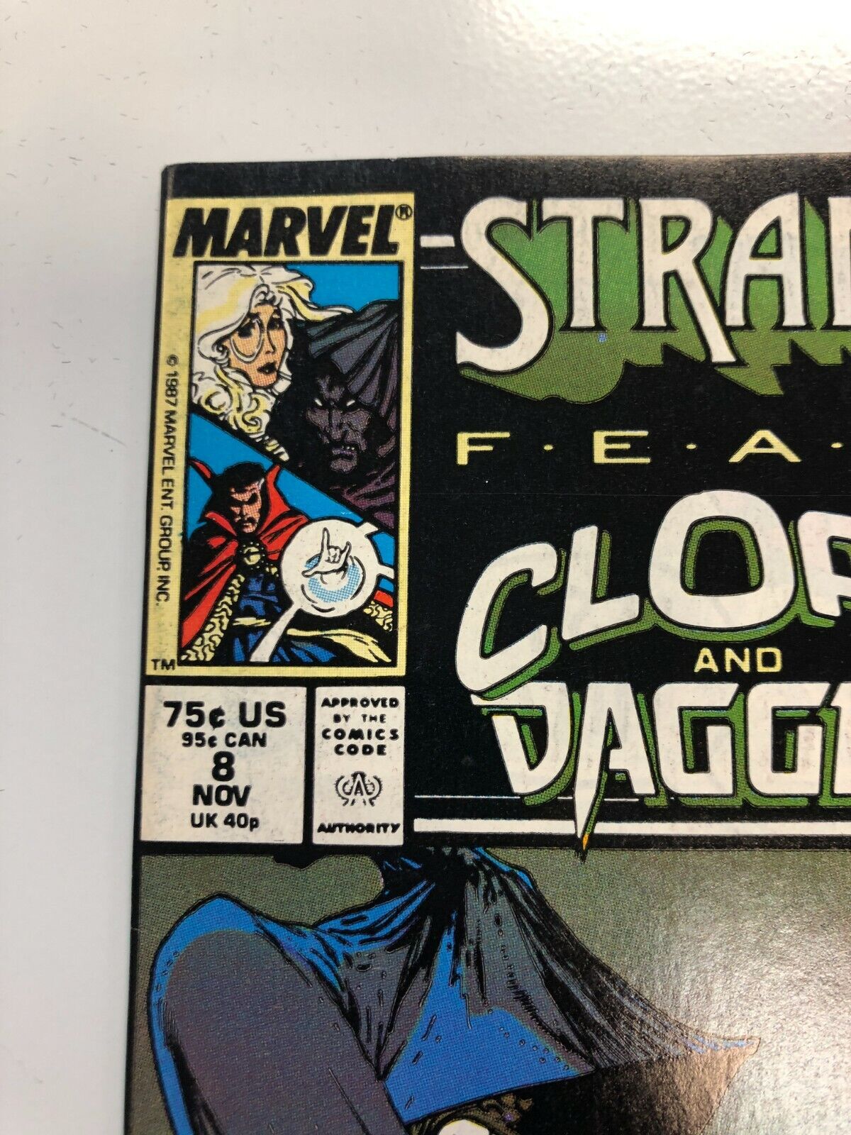 COMIC BOOK Marvel Comics Strange Tales W/ Doctor Strange 1987 #8 Cloak & Dagger