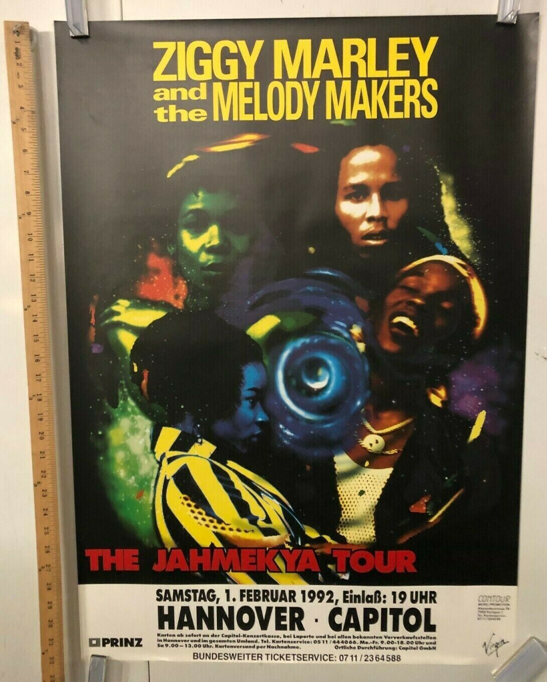 Ziggy Marley And The Melody Makers The Jahmekya Tour Poster 1992 In Hannover 