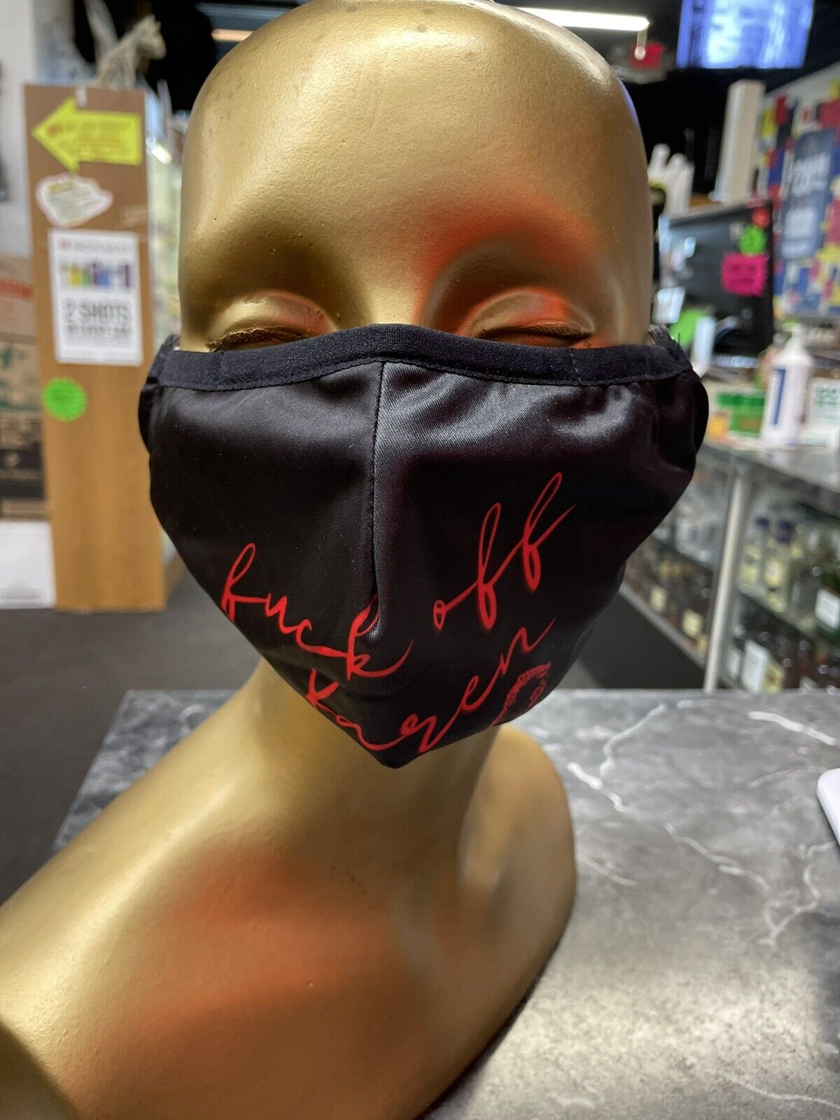 F@CK OFF KAREN LIPS KISS BLACK RED MASK Washable Custom ADJUSTABLE FUNNY