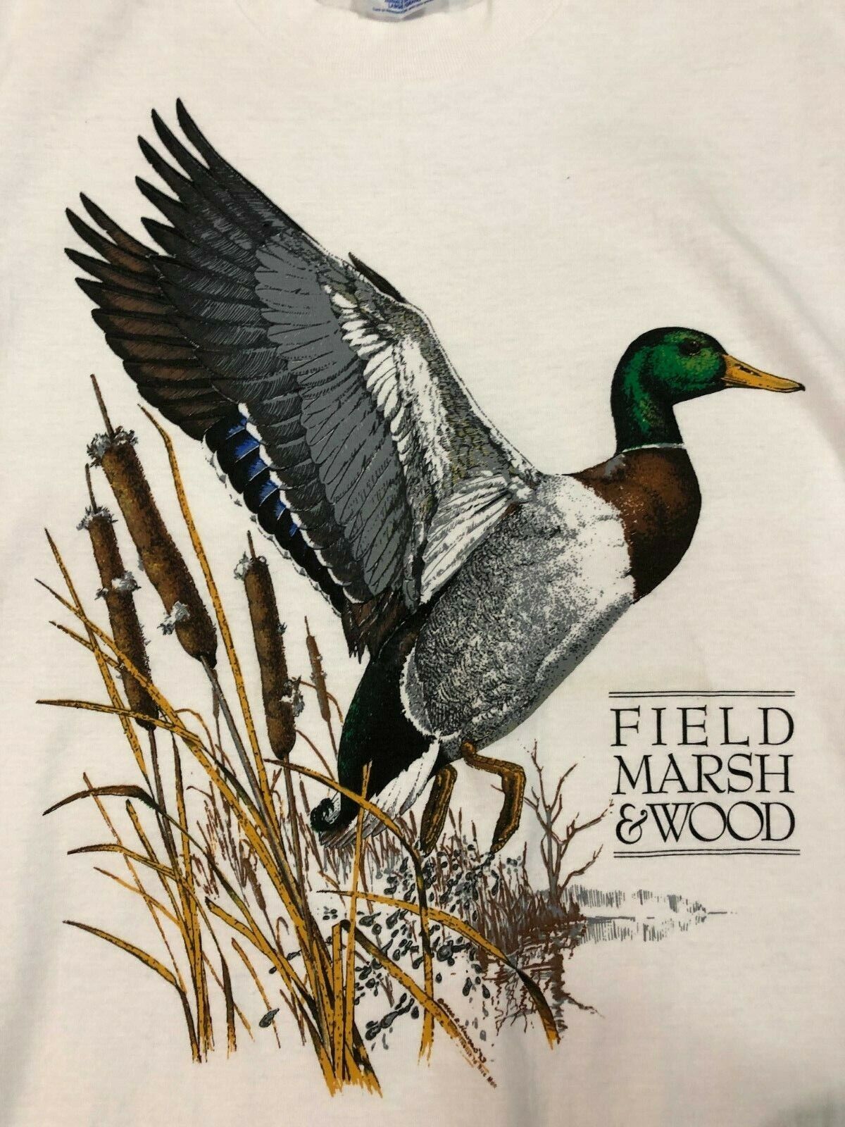 FIELD MARSH & WOOD T-SHIRT, LARGE size VINTAGE