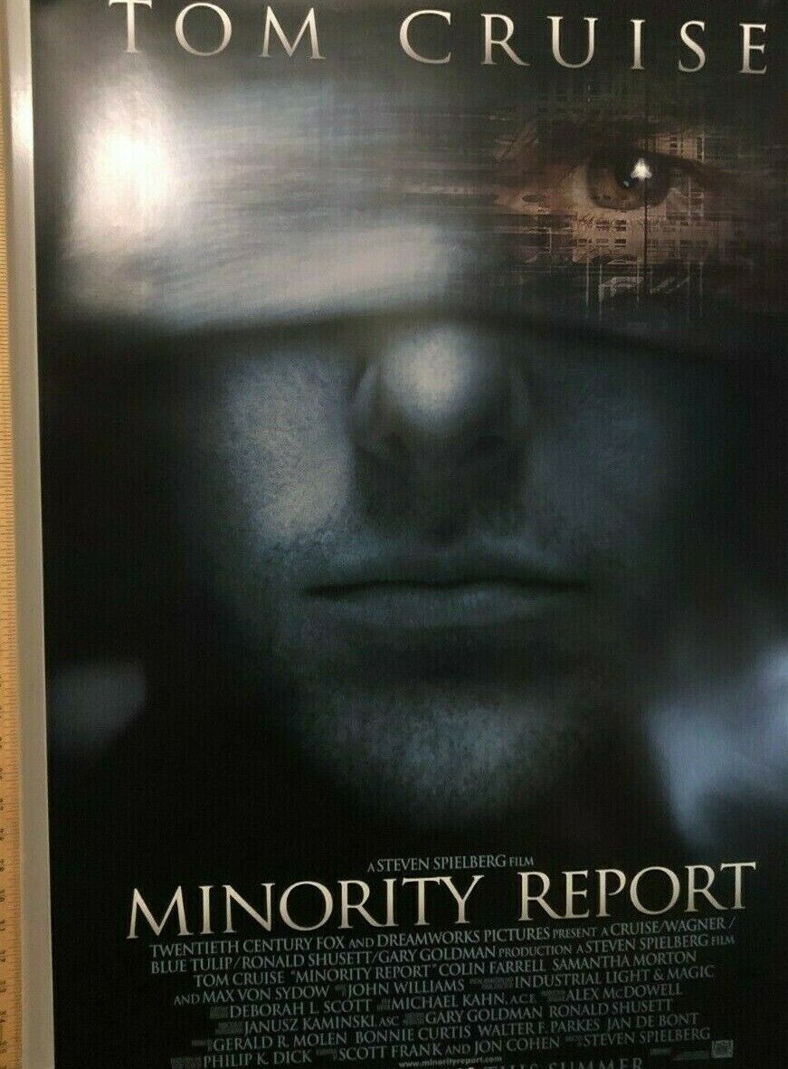 "Minority Report" Style A Original Movie Theater Promo Poster Tom Cruise 2002