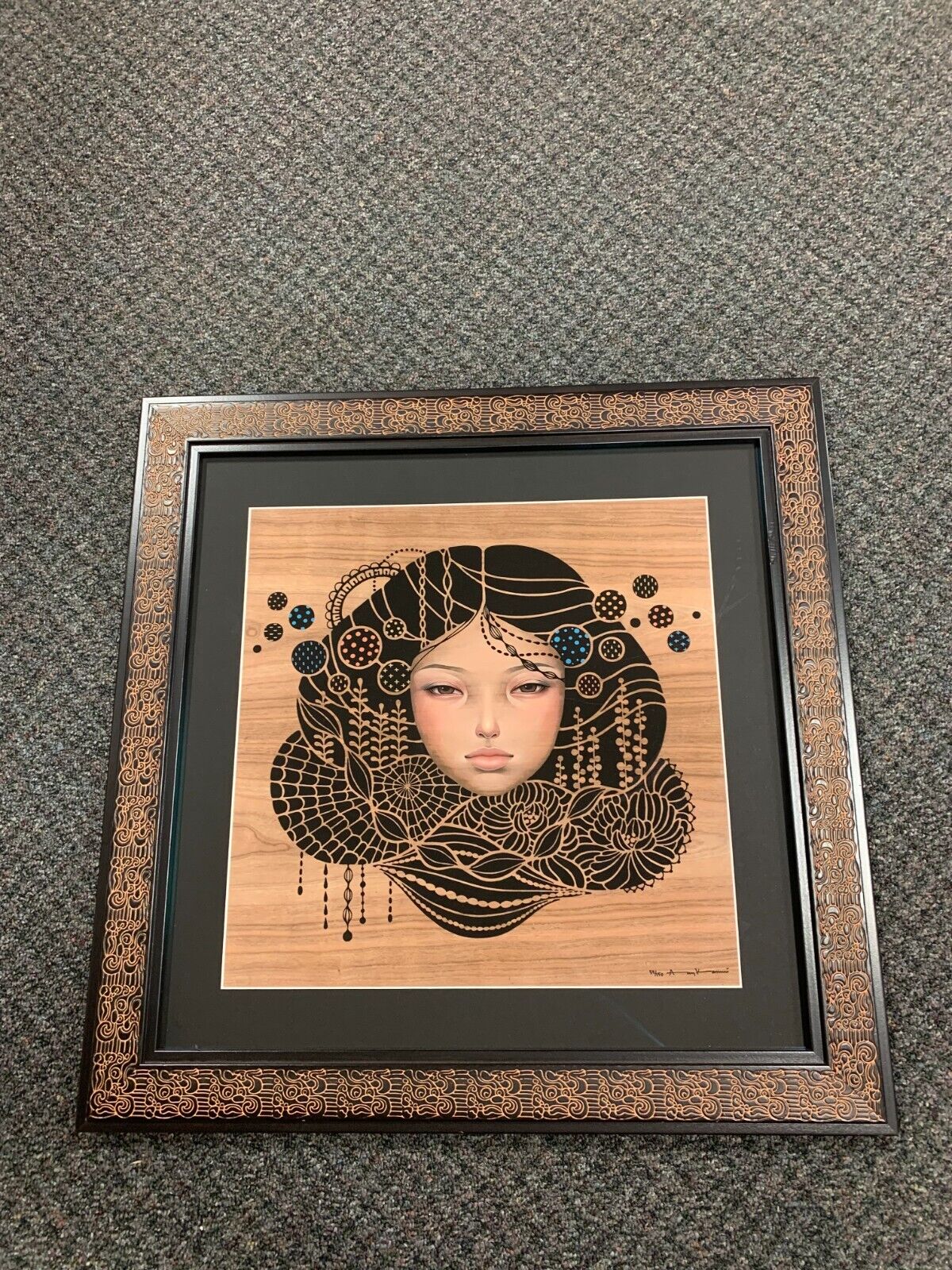 Audrey Kawasaki - 2012 - "You Come First" Giclee Print S&N FRAMED RARE Girl