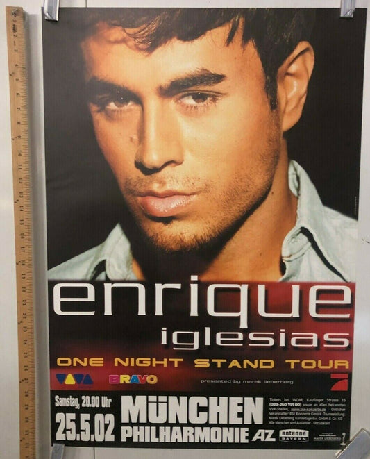 Enrique Iglesias One Night Stand Tour Poster In Munchen @ Philharmonie Germany 