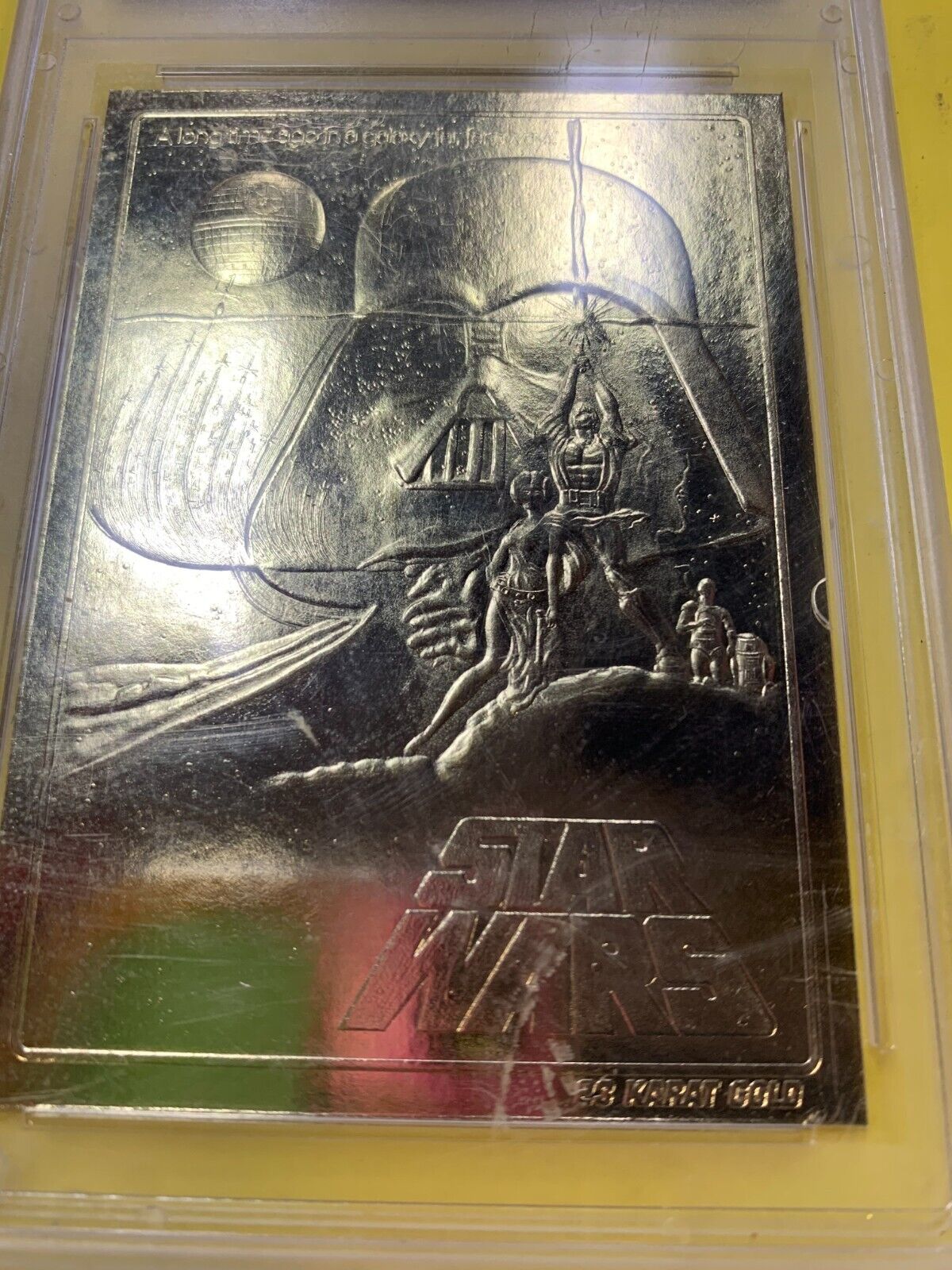 10 GEM MT GRADED 1996 Score Board 23 Karat Gold Star Wars A New Hope /10,000