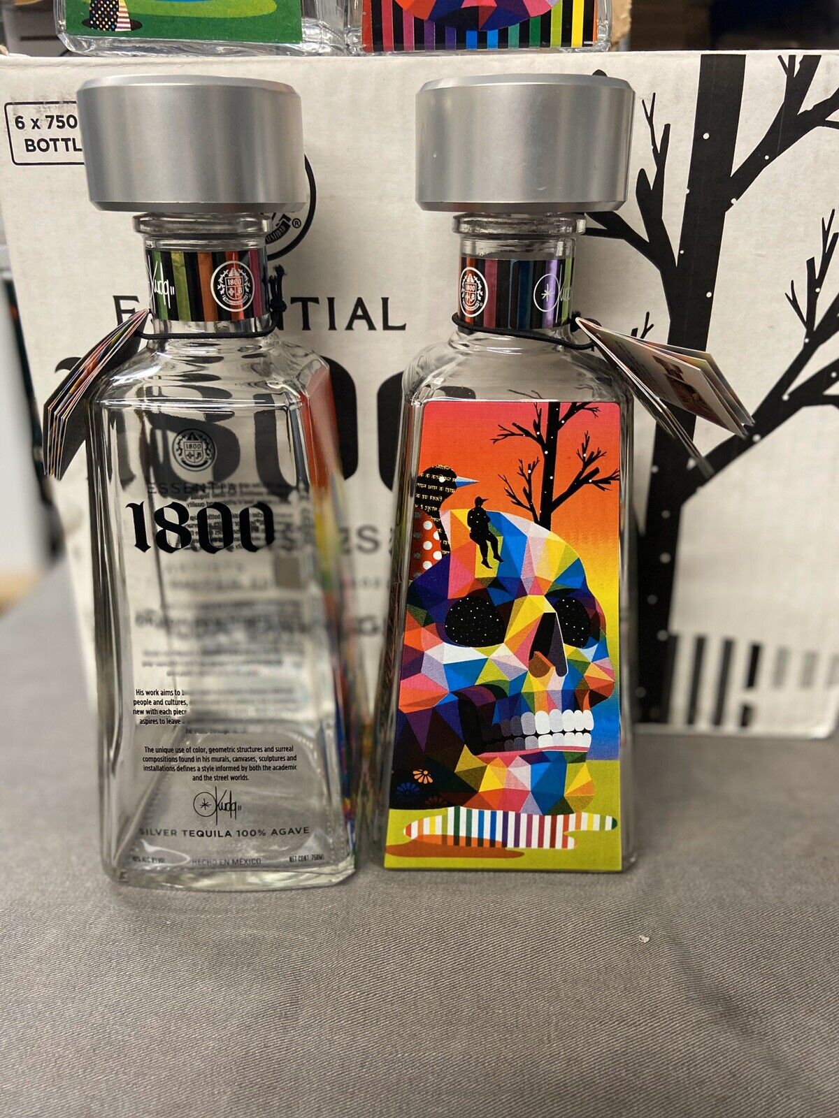 1800 Tequila Essential Artist Series OKUDA SAN MIGUEL Damien Hirst Rainbow Skull