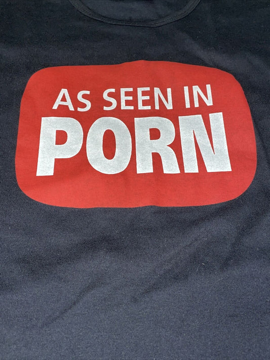 Vintage Woman’s Shirt - As Seen On Porn Funny Seen On Tv Spoof Size L Bella Blk