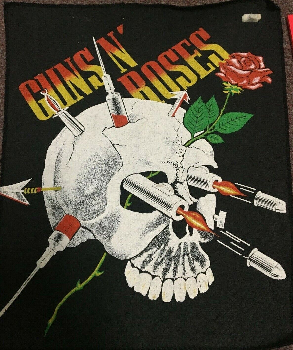 BACKPATCH VINTAGE Guns and Roses Skull Slash Axel Rose Welcome to the jungle DIY