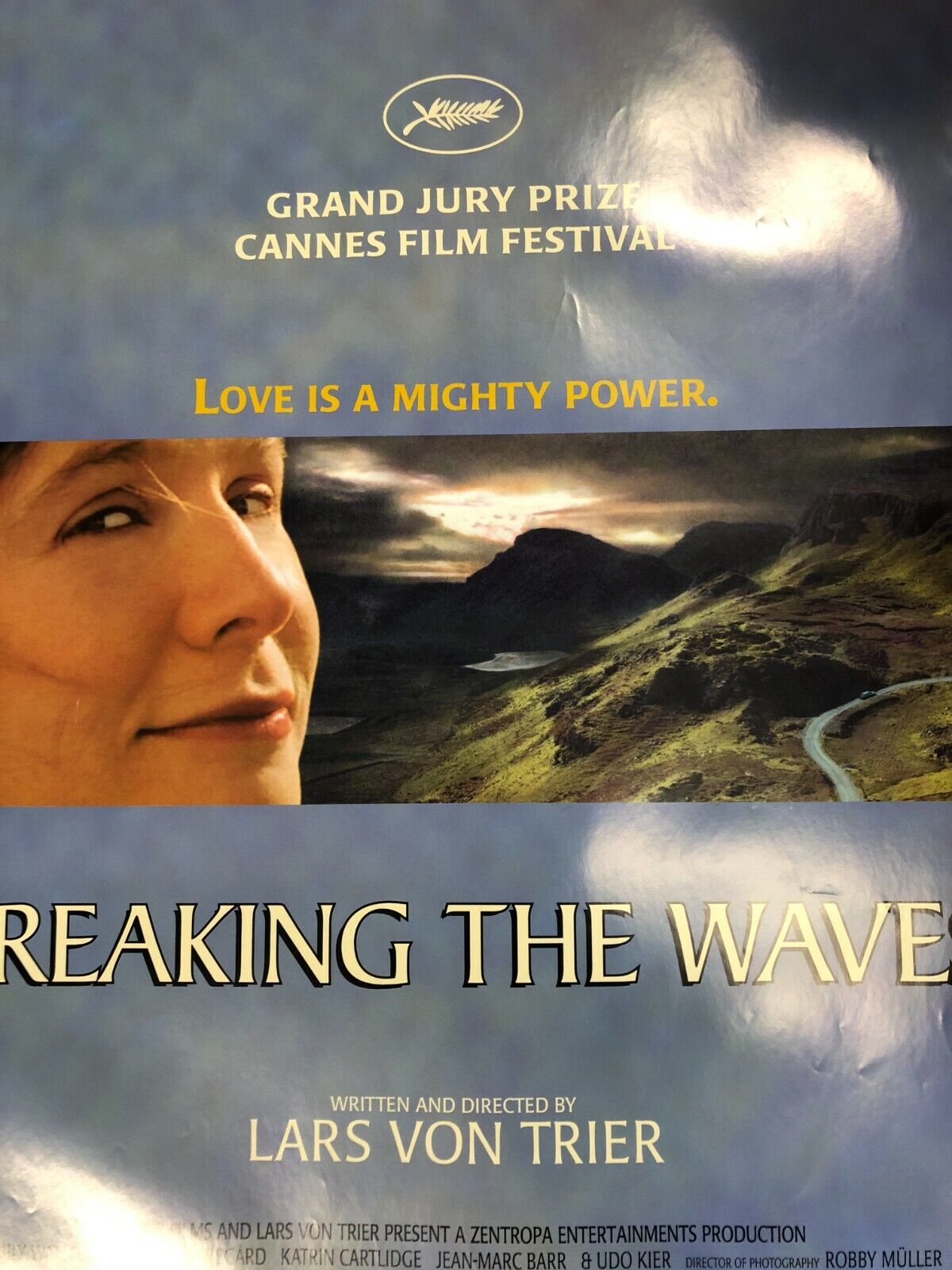 Breaking the Waves (October Films, 1996). One Sheet (27" X 40") SS. Drama Poster