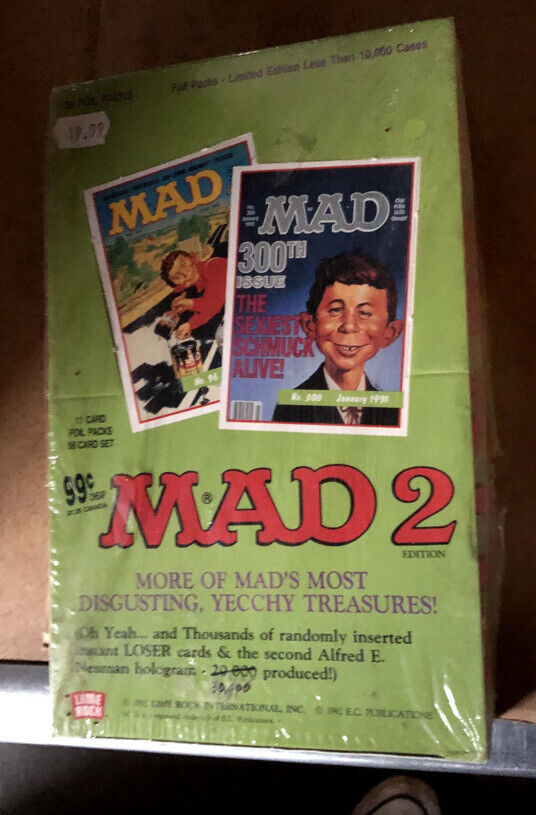 1992 Mad Edition 2 Trading Cards Sealed Box 36 Foil packs New rare funny 