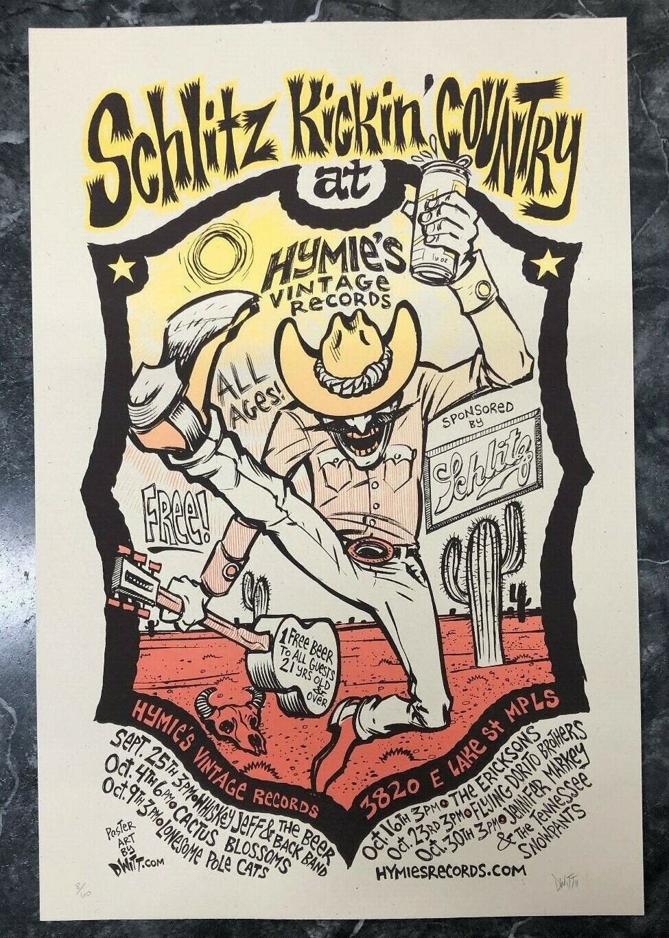 Dwitt - 2011 - Schlitz Kickin Country @ Hymies Vintage Records Cowboy Kicking