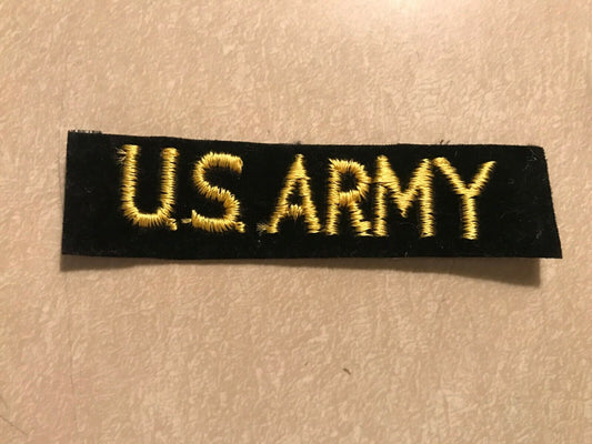 Vintage U.S. ARMY 1970's Patch Military Veteran American Velvet Gold Embroidery