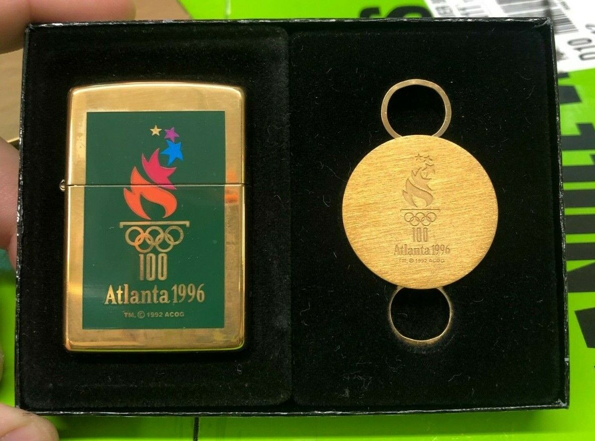 ZIPPO Atlanta 1996 Olympic Torch Gift Set Box Iconic Sports Competitions Georgia