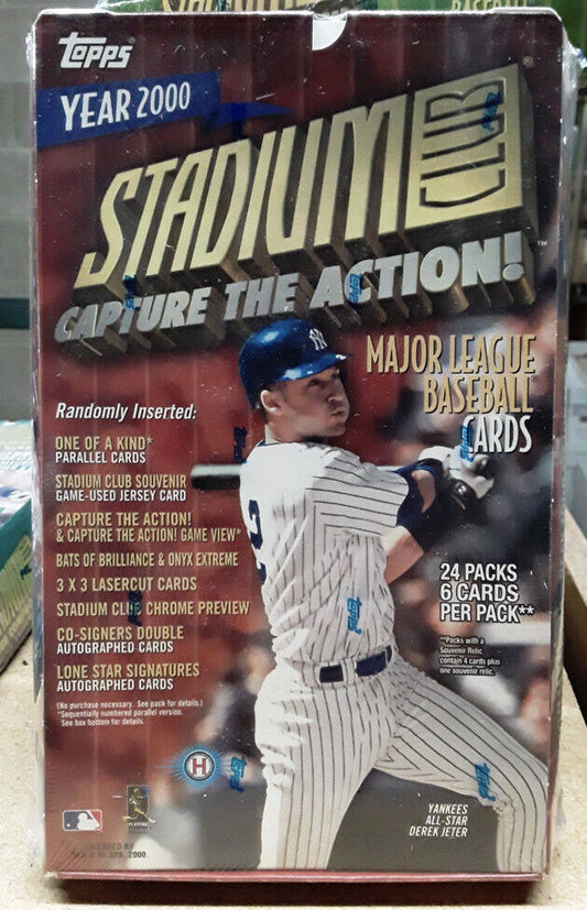 2000 Topps Stadium Club Baseball Hobby Box 24 Packs Sealed Randy Johnson RARE