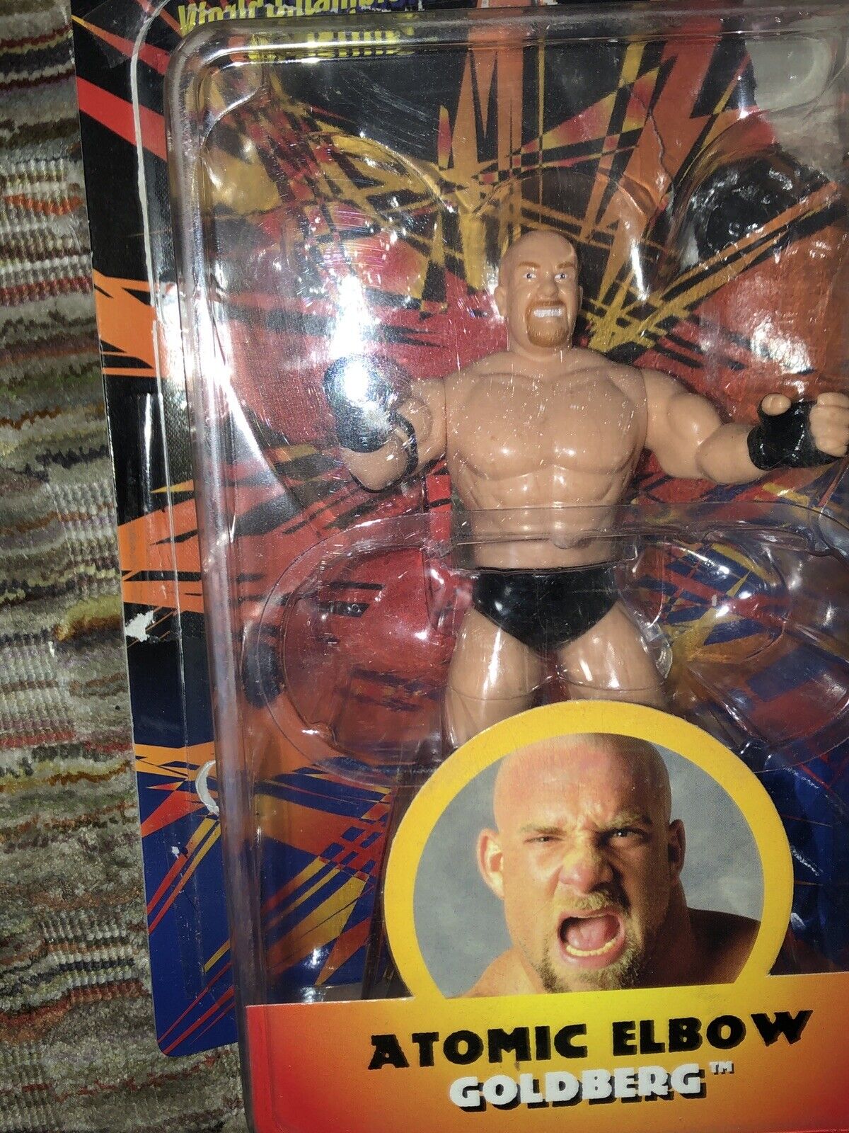 WCW 1998 GOLDBERG ATOMIC ELBOW WRESTLING FIGURE RARE SPEAR MOVE