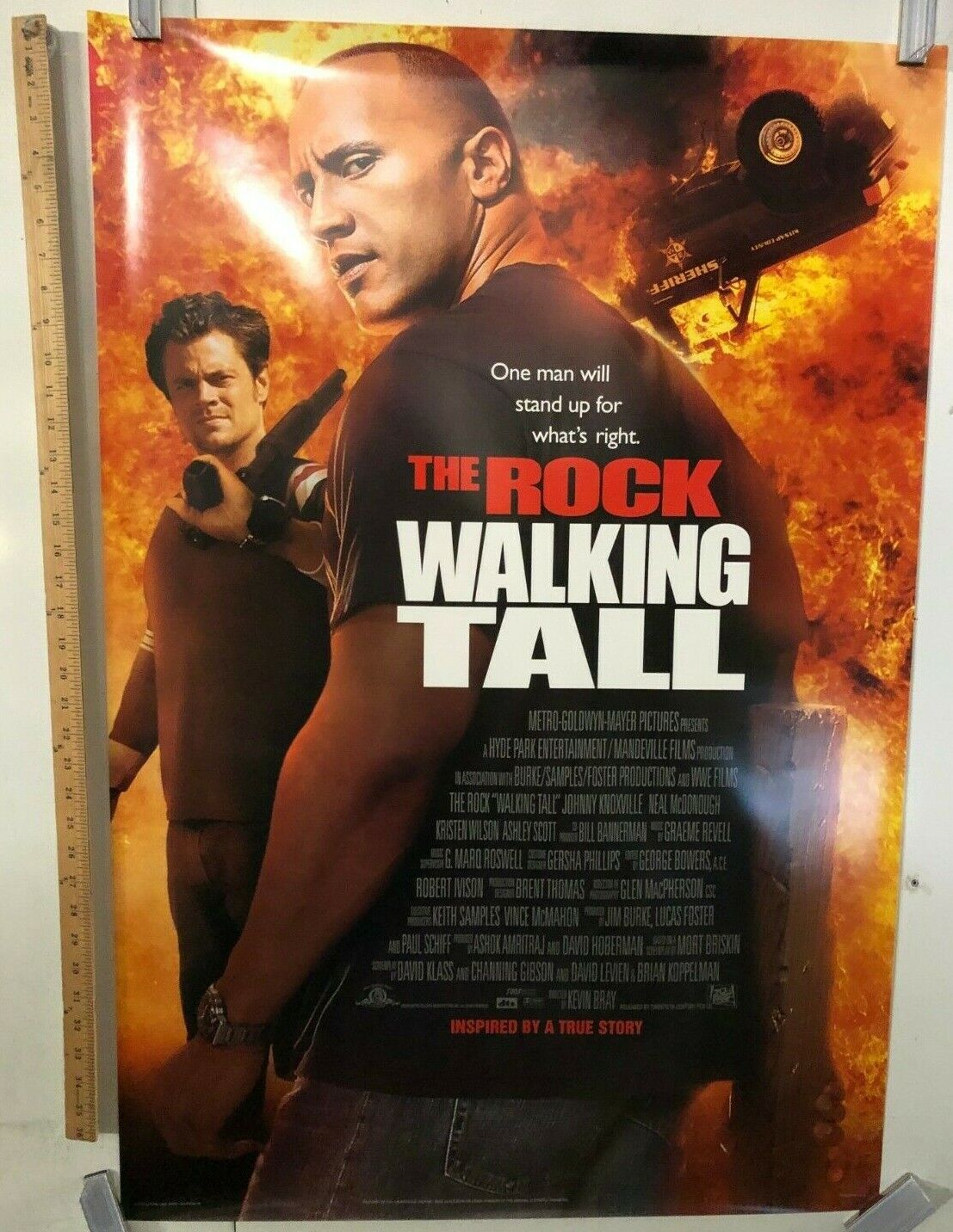 Walking Tall Original Movie Theater Promo Poster 2004 The Rock 27x40 One Sheet