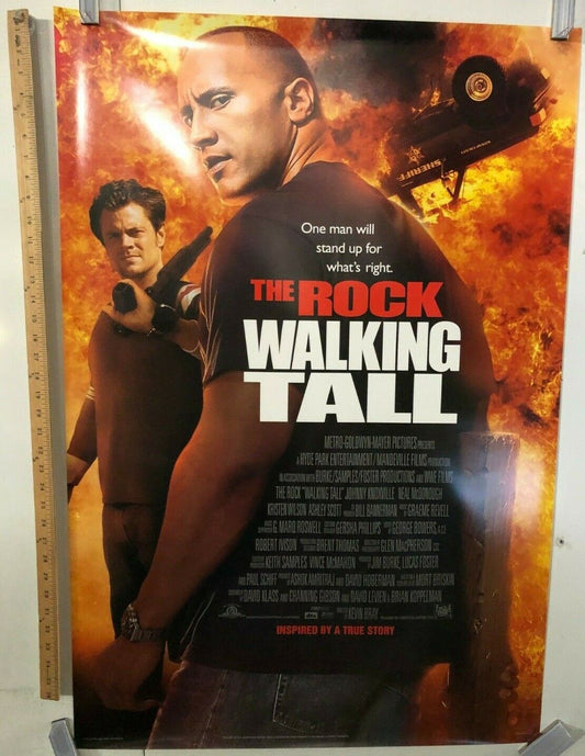 Walking Tall Original Movie Theater Promo Poster 2004 The Rock 27x40 One Sheet