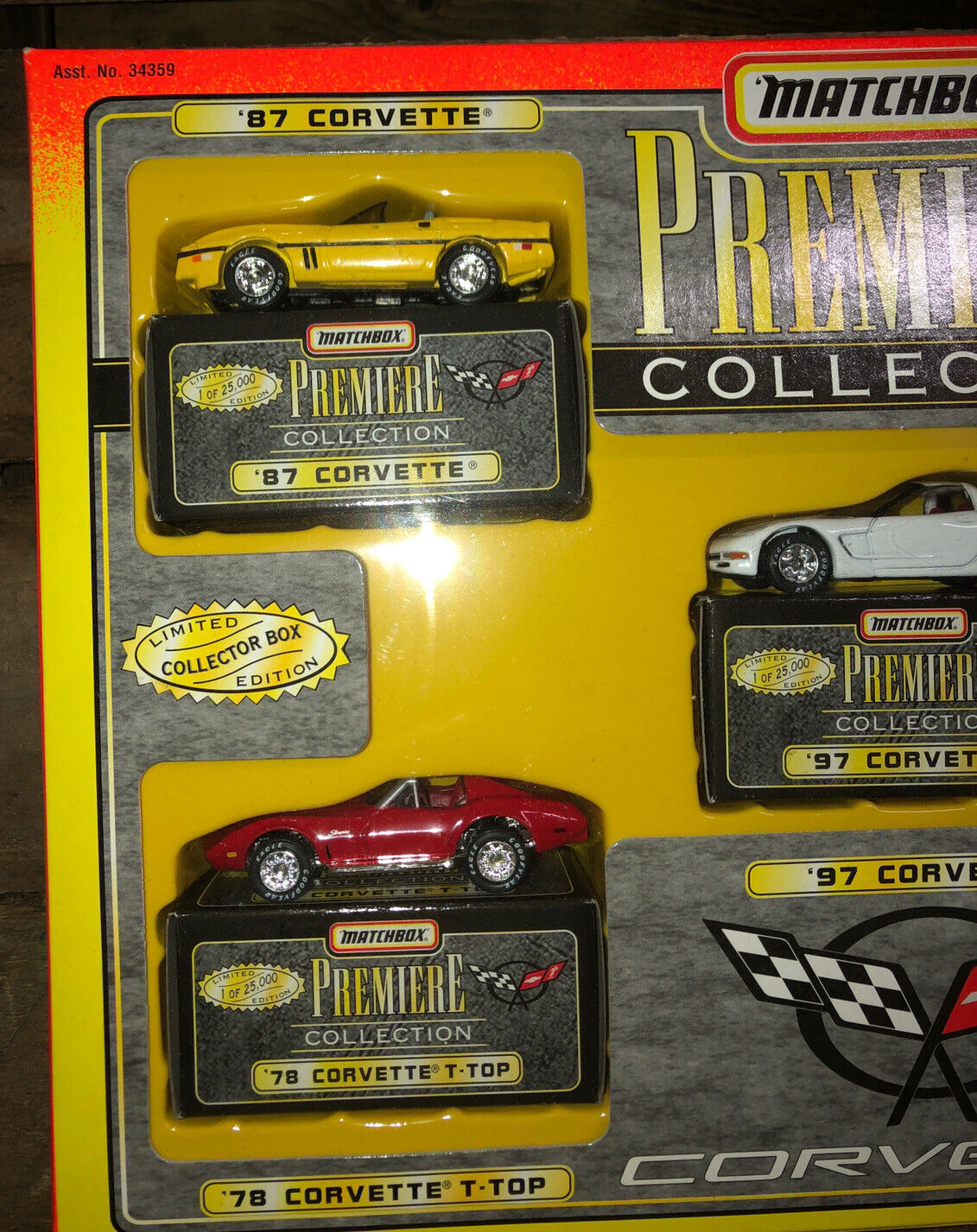 1996 Matchbox Premiere Corvette Collection 5 Car Set Limited Edition 1 of 25000