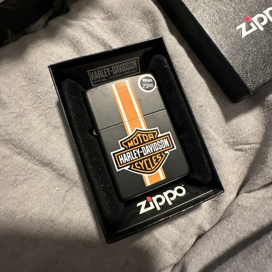 Zippo Lighter - Harley Davidson - H-D Stripes - Bar and Shield - Stripe # 24956