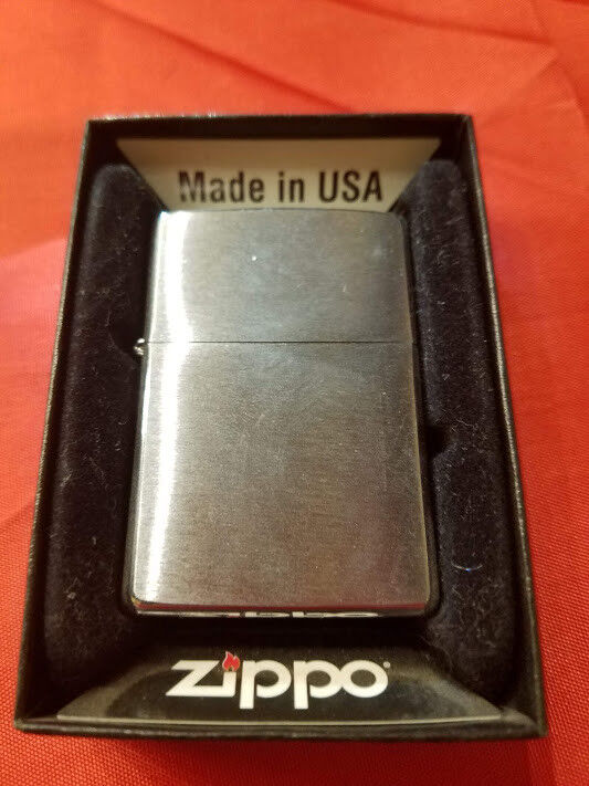 Zippo Lighter 205 Regular Street Chrome Original Box Sealed From Factory 0