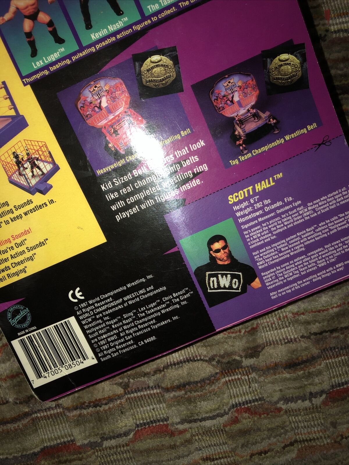 WCW Monday nWo Scott Hall Asst # 8500 Item # 8504 1997 ToyMaker NEW 