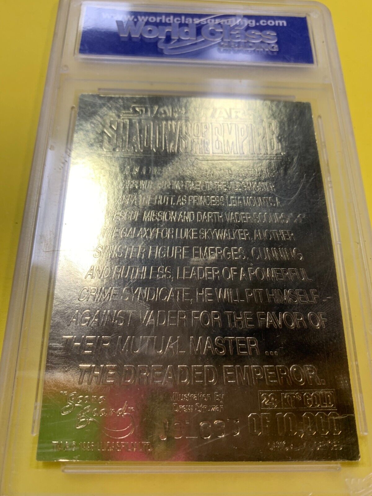 10 GEM MT GRADED 1996 Score Board 23 Karat Gold Star Wars Shadows Of The Empire