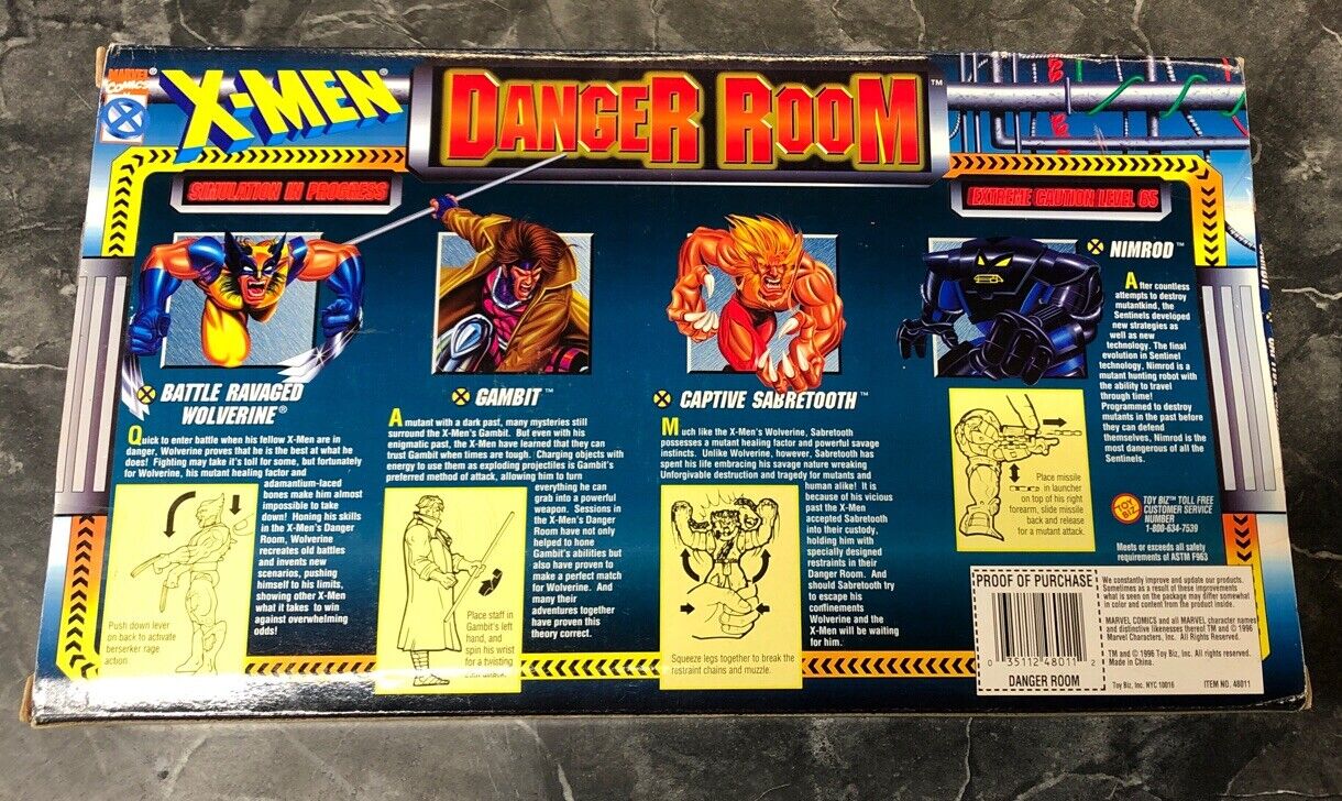 X-Men Danger Room Set Gambit Captive Sabretooth Nimrod Variant Wolverine MISB