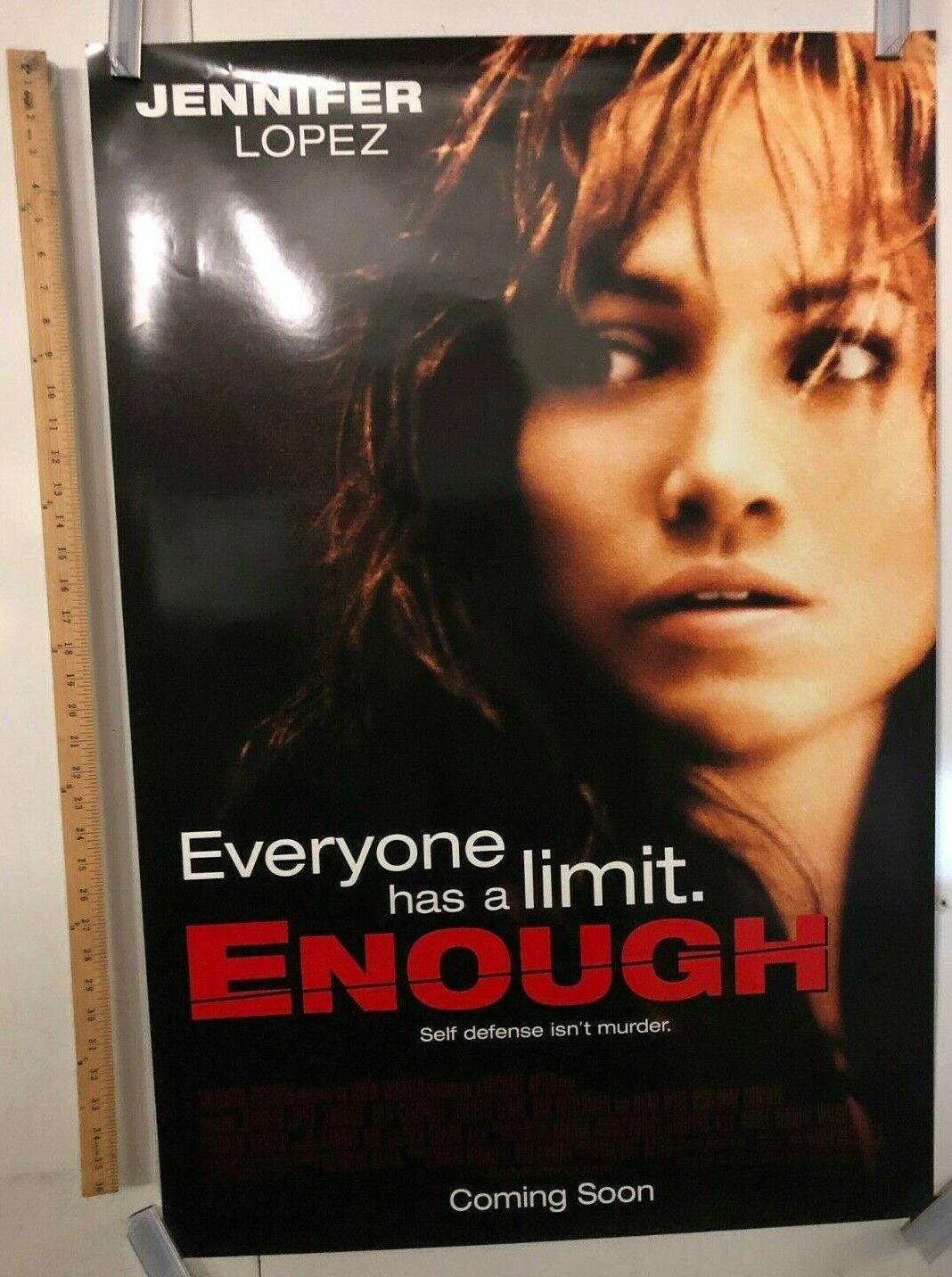 "Enough" Original Movie Theater Promo Poster "Everyone Has A Limit" J Lopez