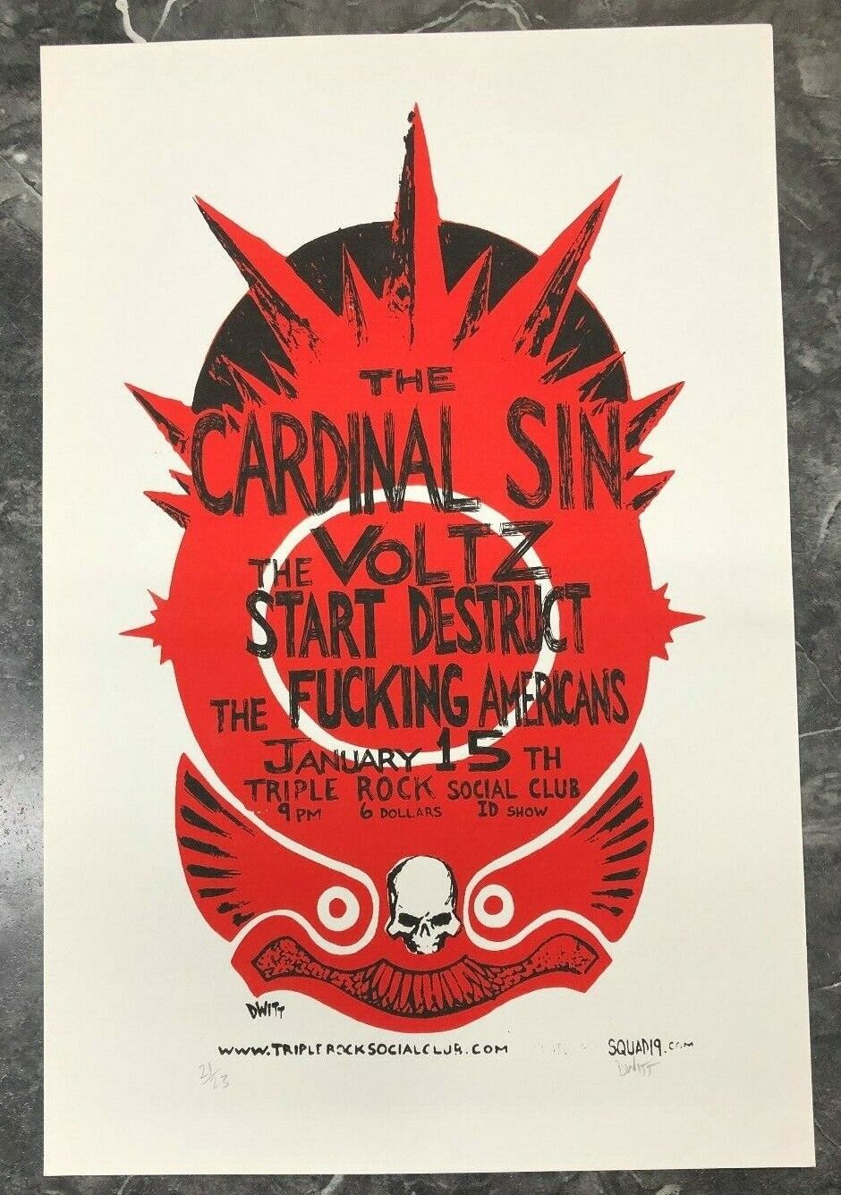 Dwitt - The Cardinal Sin W/ The Voltz, Start Destruct @ The Triple Rock