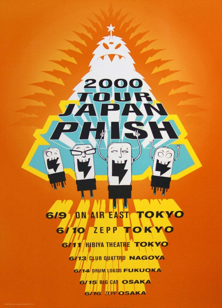 Artist Unknown - 2000 - Phish Japan Amp Tubes Tour Poster Jam Bands Hippy