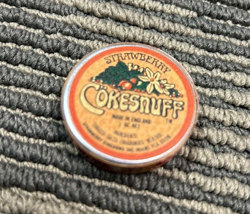 1960s Vintage Rare 'STRAWBERRY' Cokesnuff Tin Snuff England 70s Head Shop