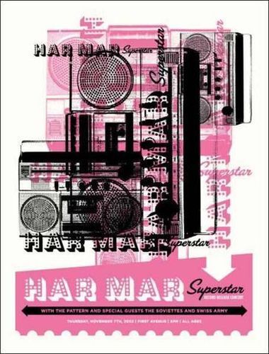 Aesthetic Apparatus - 2002 - Har Mar Superstar Concert Poster 19" x25" Near Mint