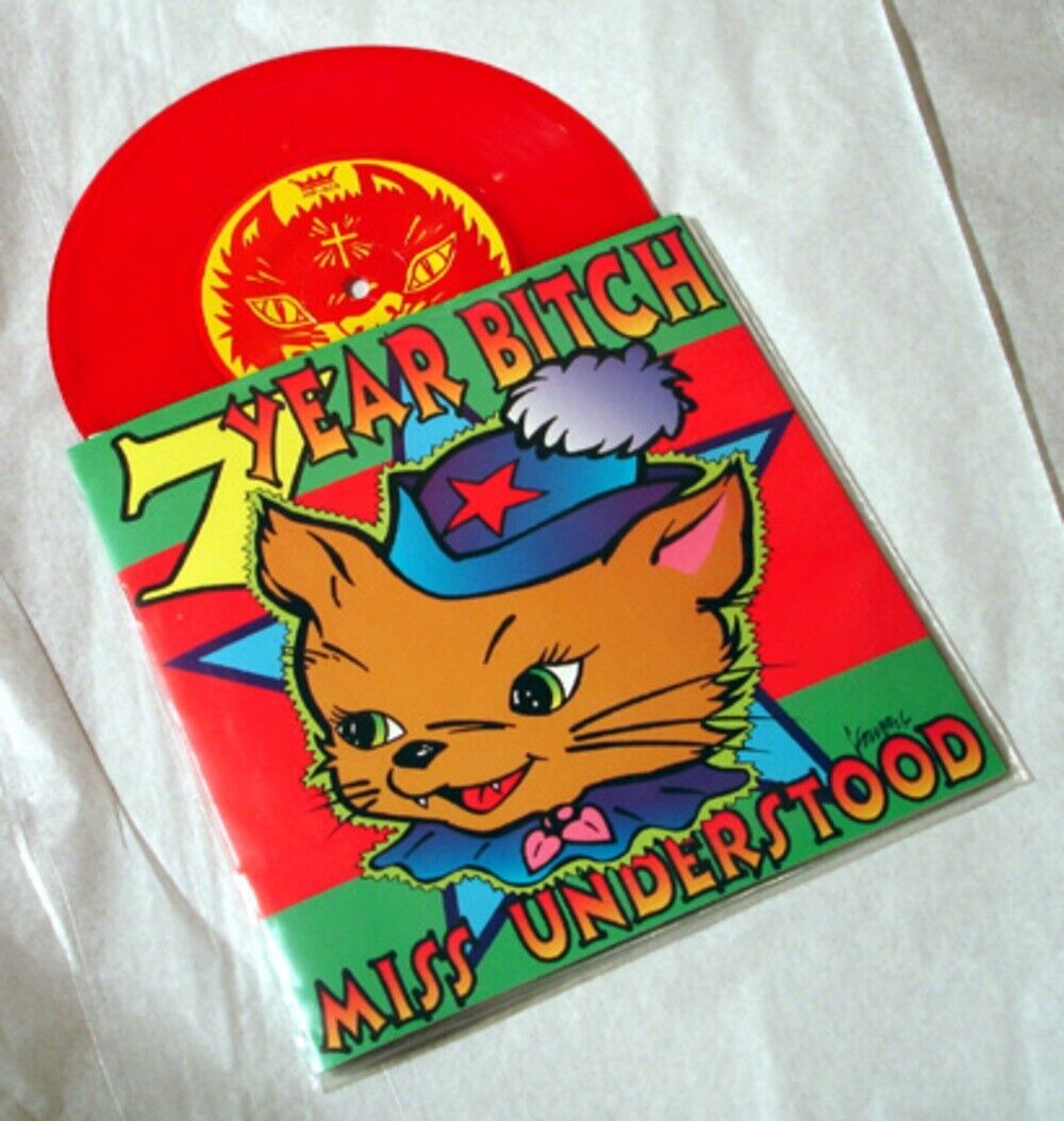 7 Year Bitch "Miss Understood" 1996 Colored Vinyl Art/Signed By Frank Kozik