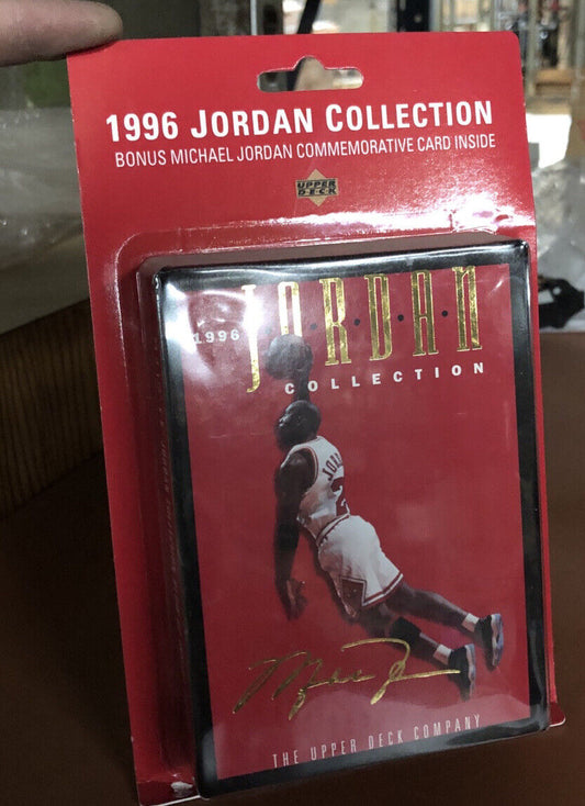 1996 Michael Jordan Upper Deck Collection Unopened hanger BOX RARE 24 3 1/2 X 5"