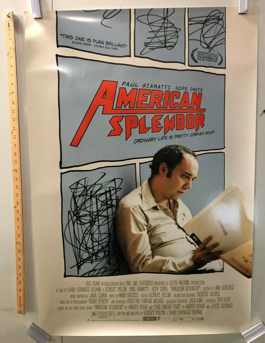 American Splendor Original Movie Theater Promo Poster Paul Giamatti Hope Davis