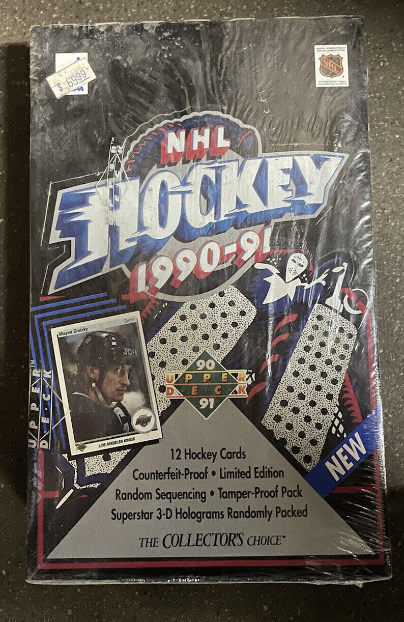 1990-91 UPPER DECK NHL HOCKEY WAX BOX-HIGH SERIES VINTAGE RARE NOS