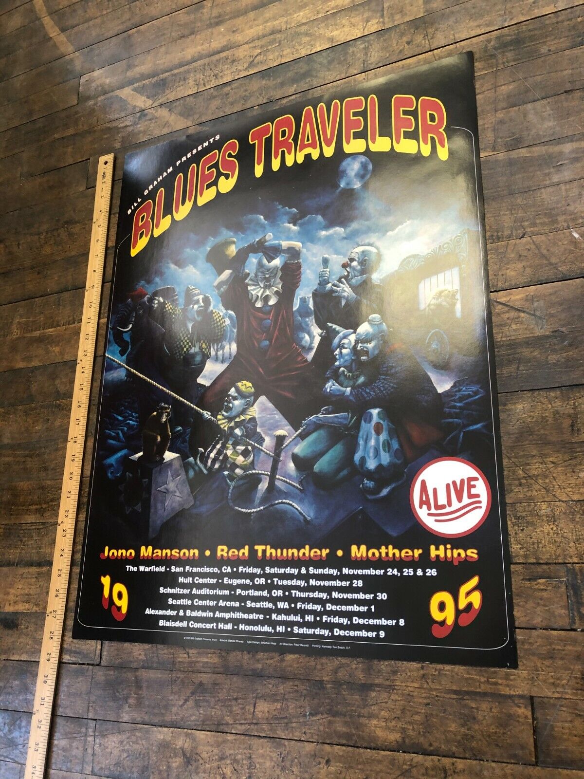 Bill Graham - 1995 - Blues Traveler W/ Jono Manson. Red Thunder & Mother Hips 