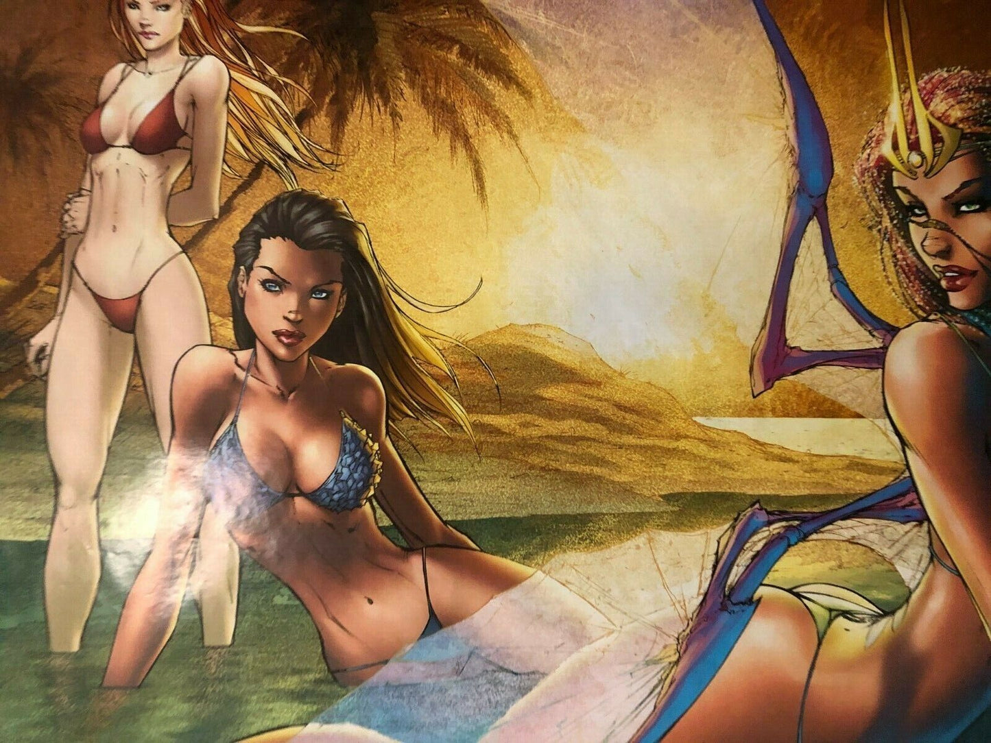 COMIC STYLE ART POSTER Michael Turner Sensual Mermaids Aspen Classic 