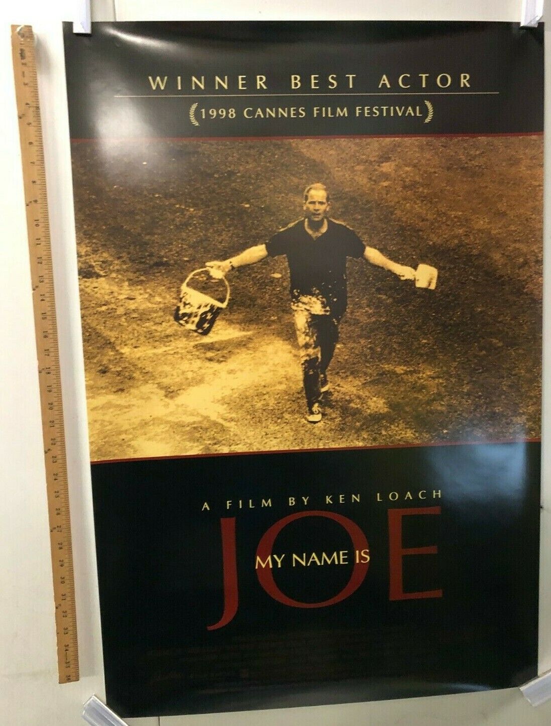 "My Name Is Joe" Original Movie Theater Promo Poster 1998 Best Actor Winner