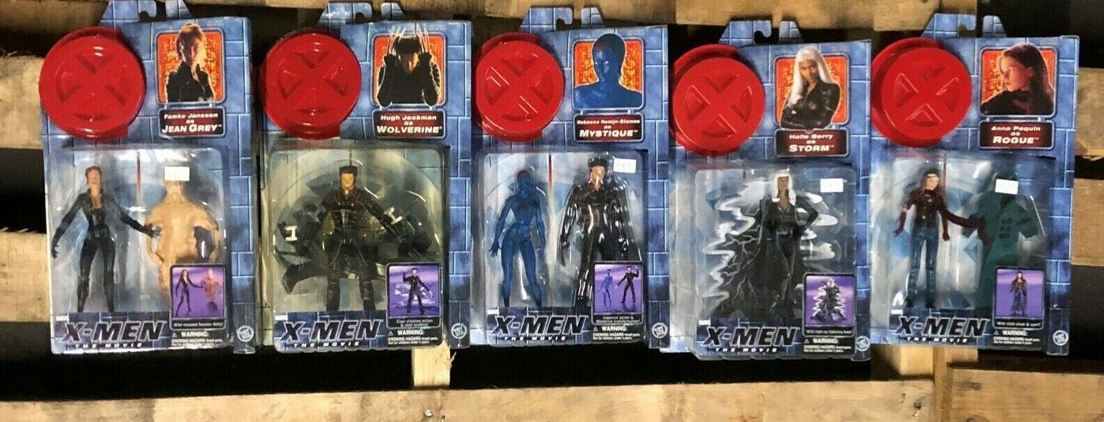 X-Men the Movie Action Figure Lot of 5x UNOPENED (Toy Biz, 2000) NIB Good 