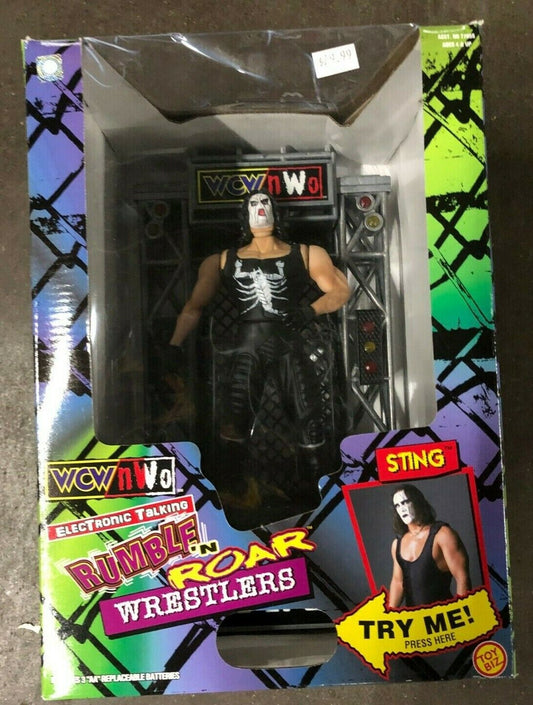 VINTAGE WCW NWO Electronic Rumble N' Roar Wrestlers "Sting" Toy Biz 1999