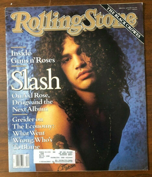 1990's Rolling Stone Magazine Inside Guns N' Roses Slash On Axl Rose, Drugs...