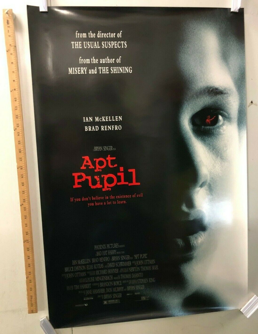 "Apt Pupil" Original Movie Theater Promo Poster 1998 Tri Star Stephen King