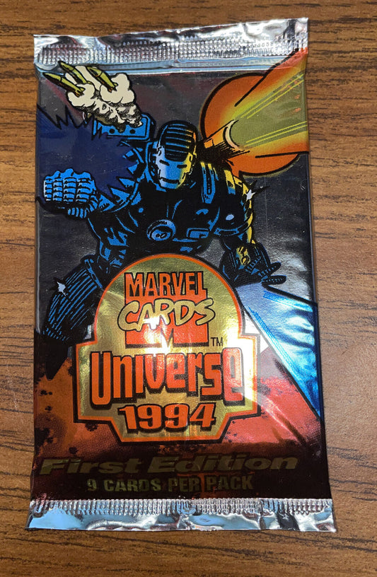 1994 Marvel Cards Universe First Edition 1 pack 9 Cards NEW SEALED IRON MAN Art