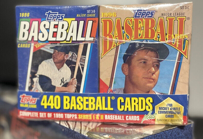 1996 - TOPPS BASEBALL FACTORY SEALED SETS SERIES 1 & 2 CEREAL BOX FACTORY SETS