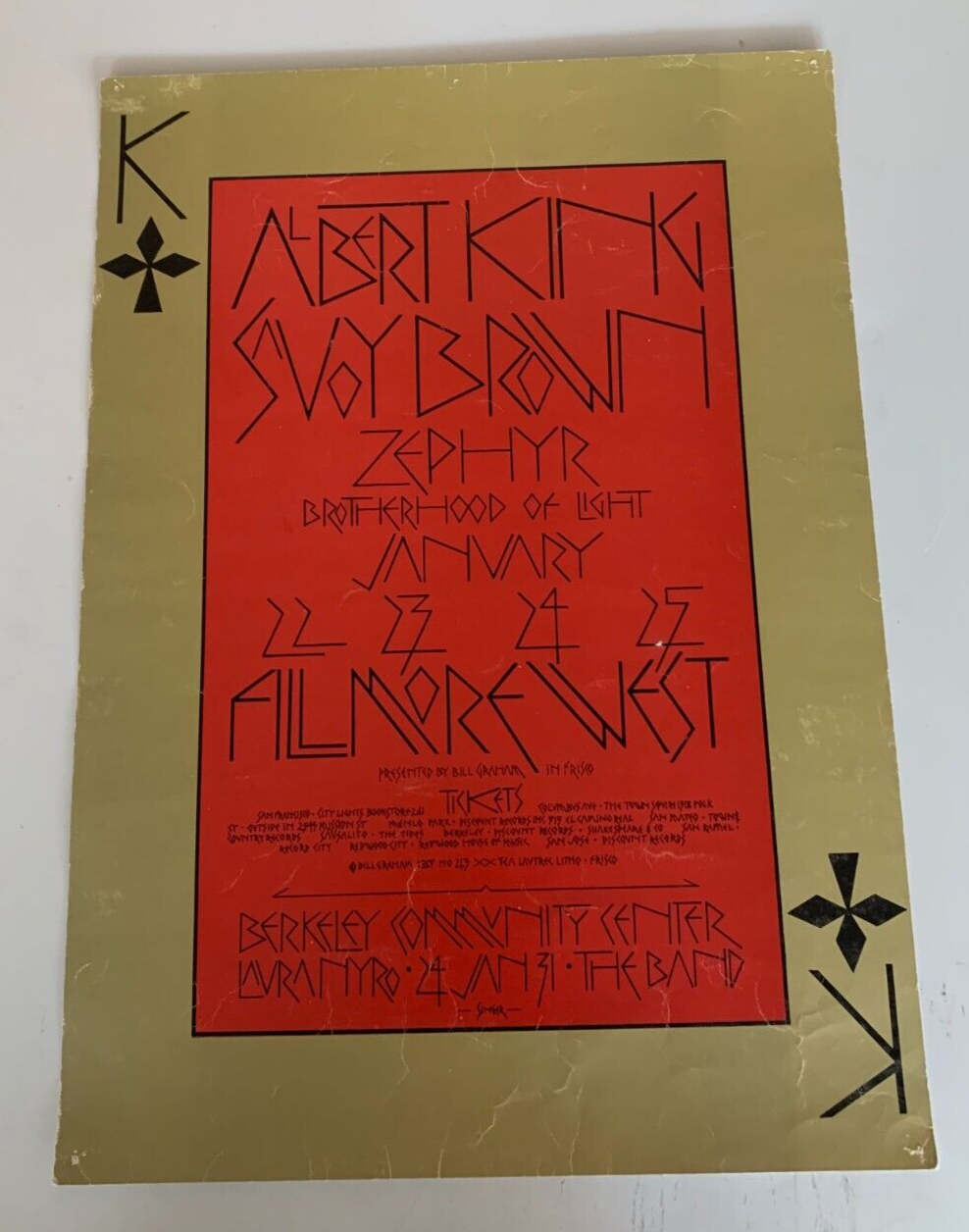 David Singer - 1970 - Albert King/Savoy Brown Concert Poster OP 1st Edition Rock