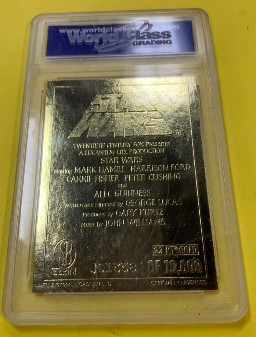 10 GEM MT GRADED 1996 Score Board 23 Karat Gold Star Wars A New Hope /10,000