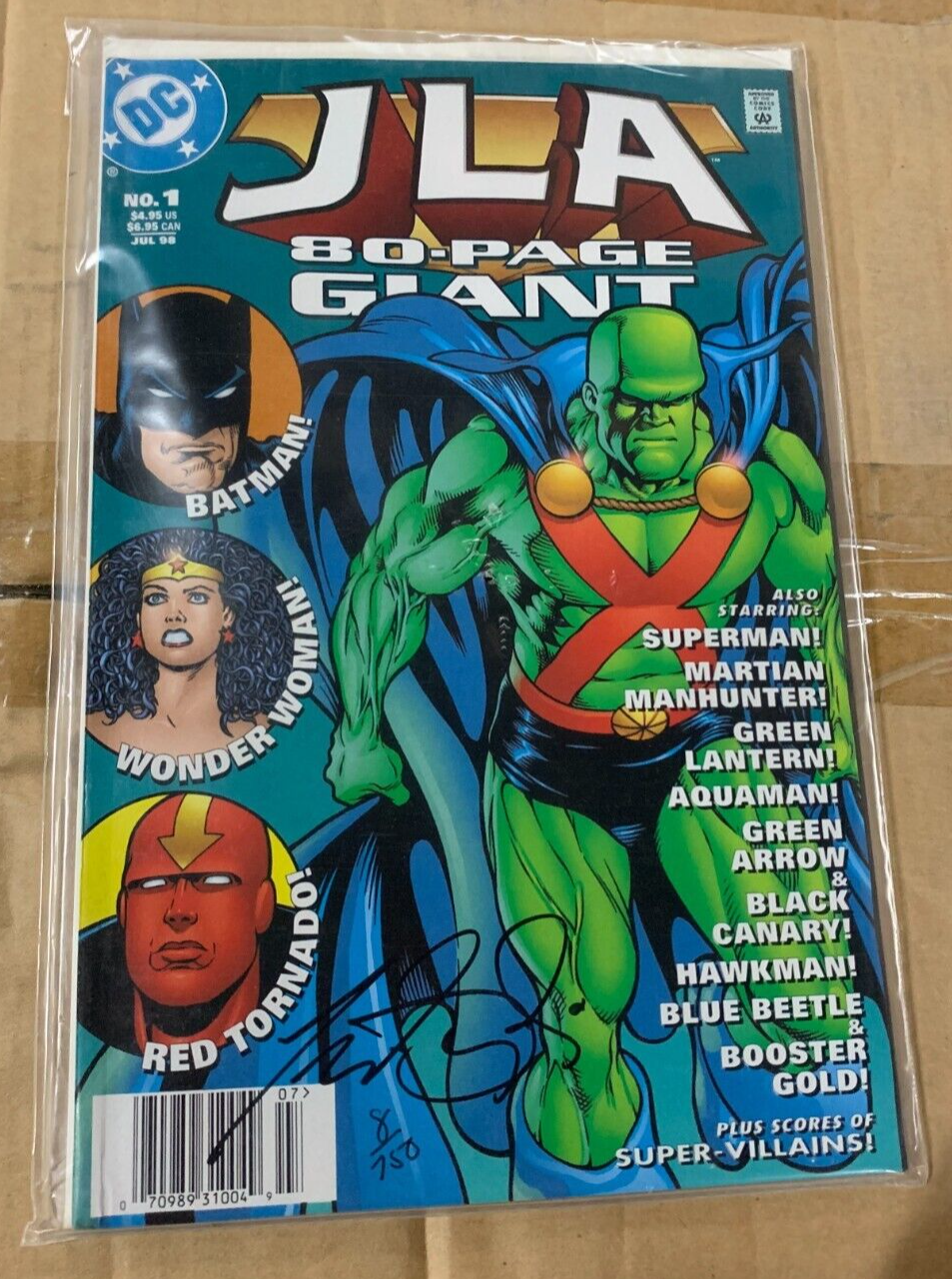 DC Comics "JLA" 80-Page Giant #1 (1998) Justice League Signed & Numbered W. COA