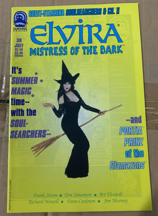 Claypool "Elvira: Mistress Of The Dark" #39 (1993) Comic Book Black & White