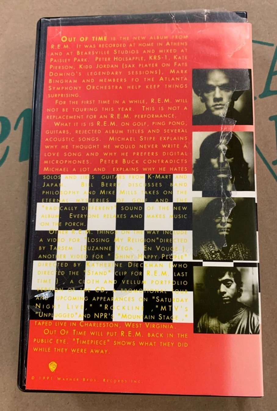 VINTAGE VHS TAPE R.E.M. Time Piece 1991 Warner Bros. Records New Wave